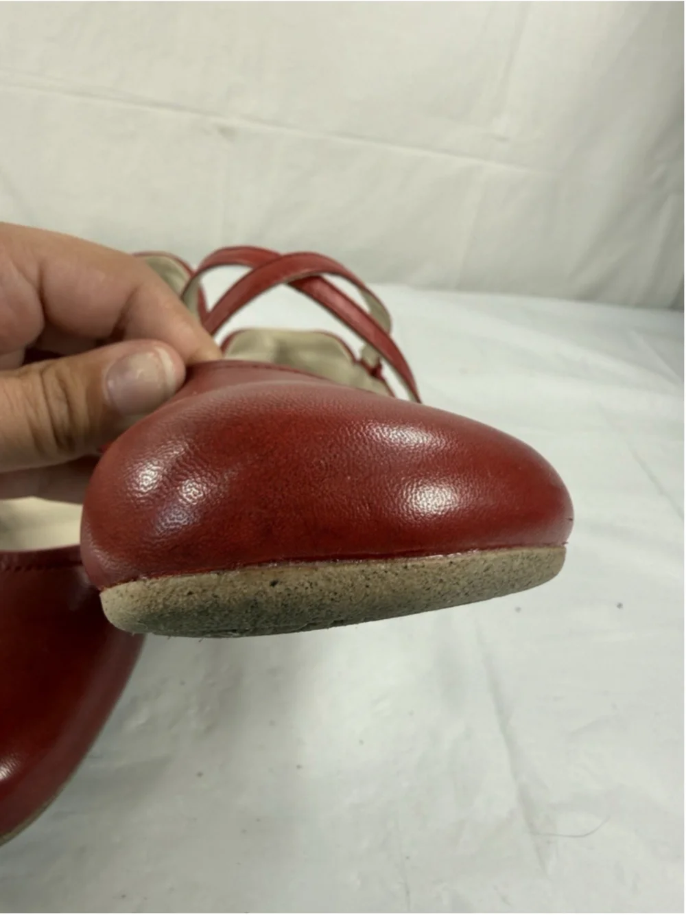 Josef Seibel Fiona 13 leather ballerina flat in red sz 38